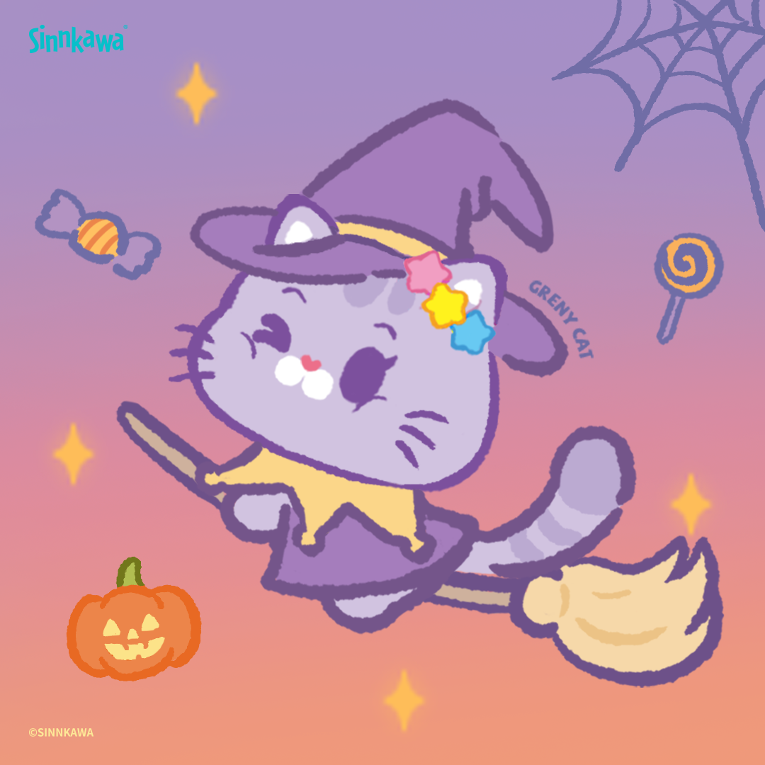 Halloween Greny Cat